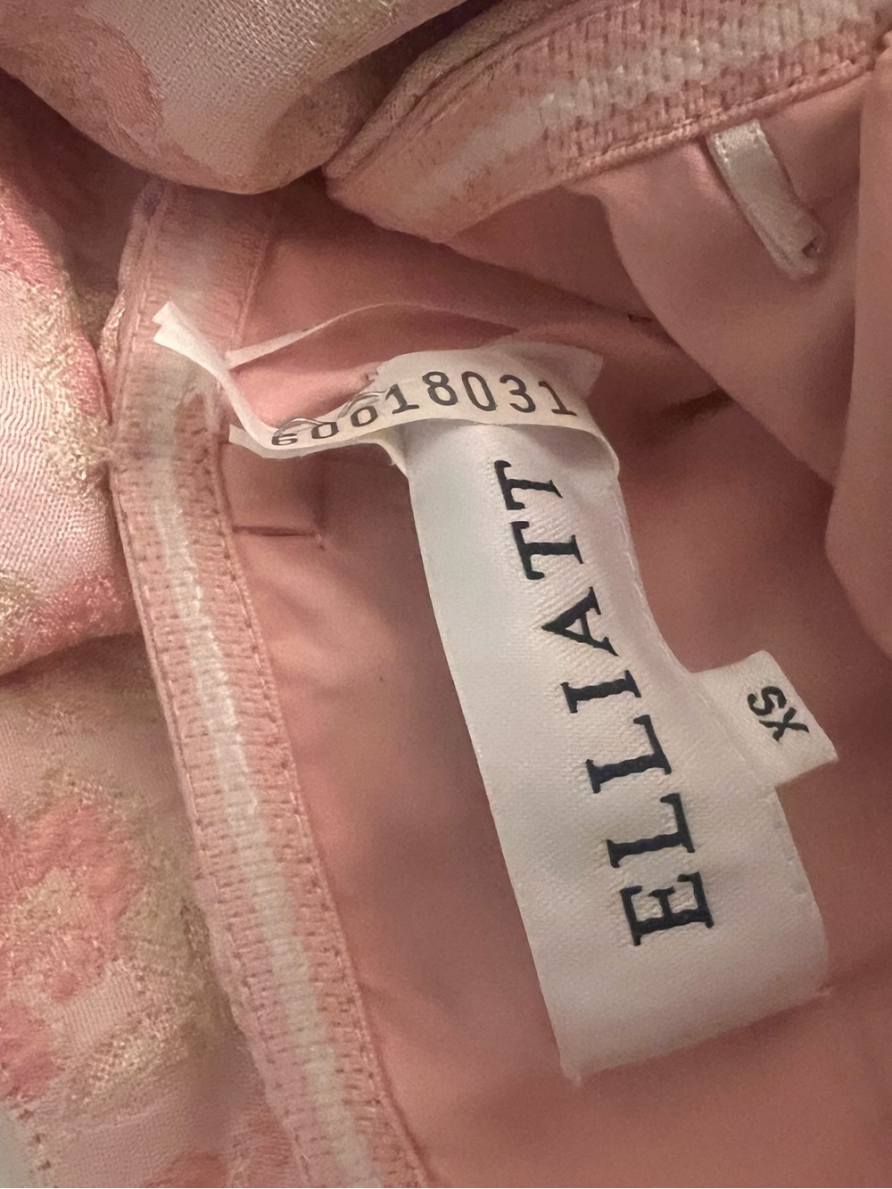 FLORALIE STRAPLESS GOWN IN LIGHT PINK MULTI ELLIATT - Picture 5 of 7